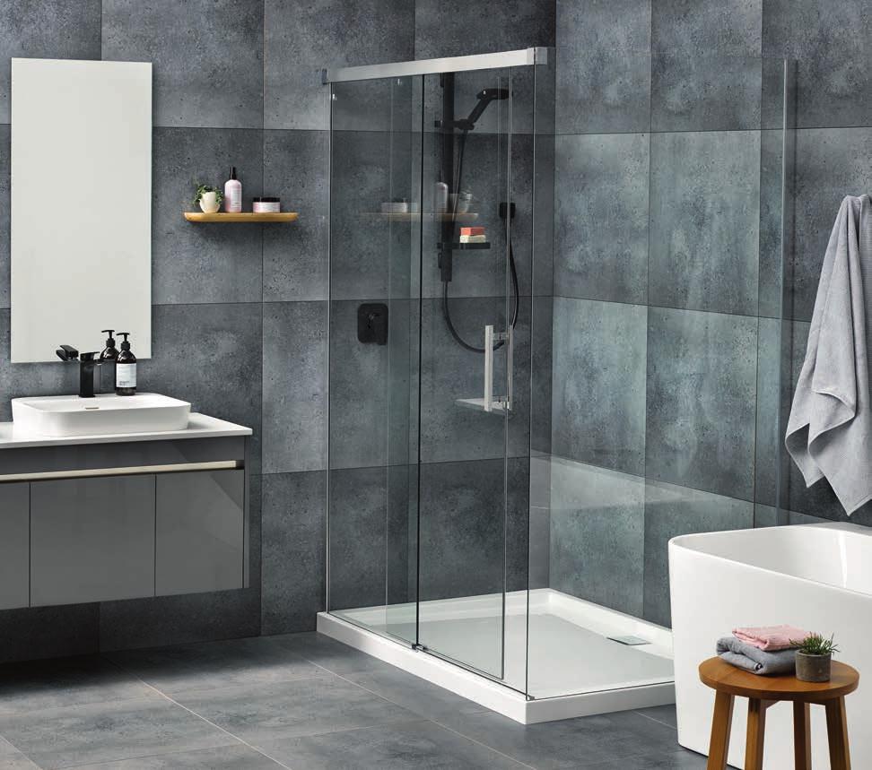Motio x1400 2 Wall Rectangle Tiled Wall Sirocco Alumino 1 Wall Exochique Graphite, Frosty Carrina Bench with Serifos Basins, Bevelled Edge Mirrors, Contro BTW Bath 2 WALL 1 1 1400 114001 1400 1 1 1 1