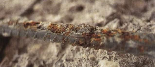 CORROSION OF REBARS DUE TO CHLORIDE Reduction of rebar: approx.