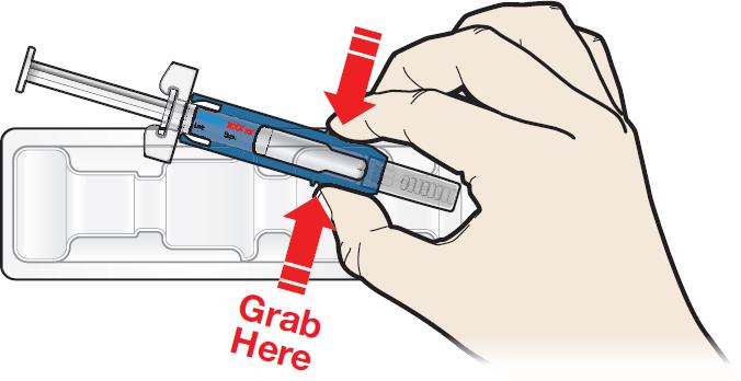 5. Attach On-body Injector to back of patient s upper arm or abdomen. On-body Injector will deploy cannula in 3 minutes, even if not applied to patient.