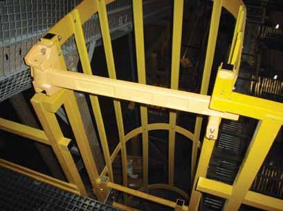 The safety cage is ready for field assembly with predrilled hoops for fast and easy attachment to the ladder and vertical safety bars.