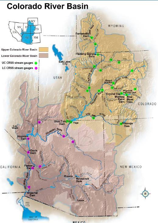 Water Allocation: Upper Basin: 9,251 hm 3 Lower Basin: 9,251 hm 3 Mexico: 1,850 hm 3 TOTAL 20,352 hm 3