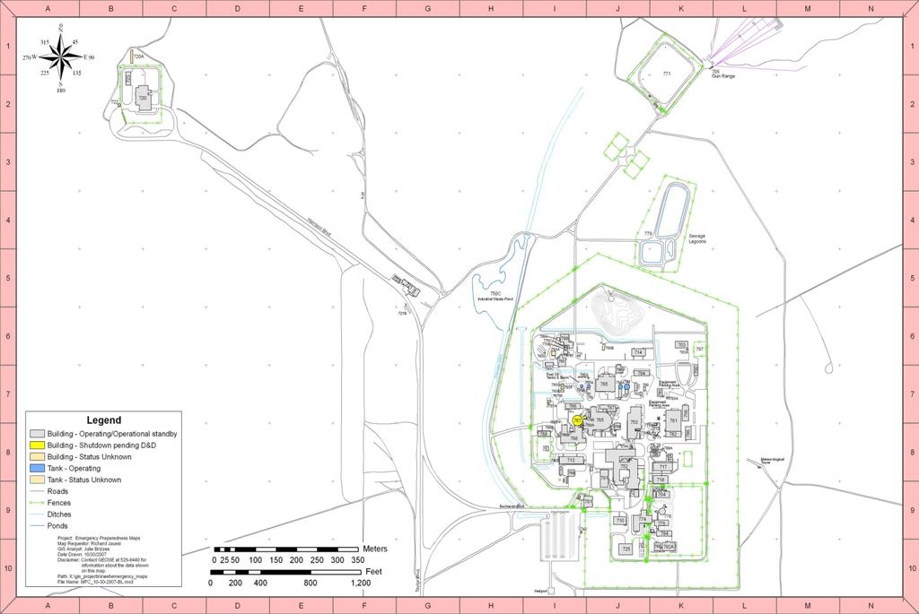 06//0 Page: 3 of 4 Figure 2. Materials and Fuels Complex site plot plan. 2.2 Contact Handled-Transuranic Waste Management The CH-TRU waste management process will do the following: A.
