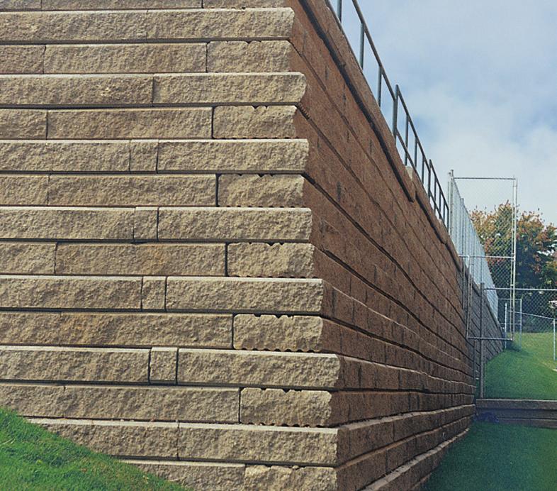 GRANDE WALL The Grande wall system is designed for building retaining walls that are highly stable, durable and aesthetic. The system replaces reinforced concrete walls cast in place.
