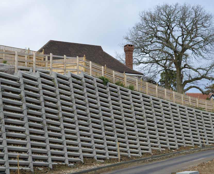 PRODUCTS USED Andacrib Concrete Crib Walls King Post Retaining Walls Permacrib Timber Crib Walls WADHURST PLACE, SUSSEX Newcourt Residential contacted Phi Group when they redeveloped the former