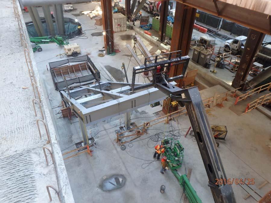 Recent Activity Eastern Zone (GL 20-35) Structural steel welding and bolting was completed; final
