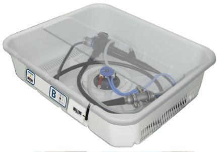 The tray concept avoids direct endoscope handling, therefore reducing the