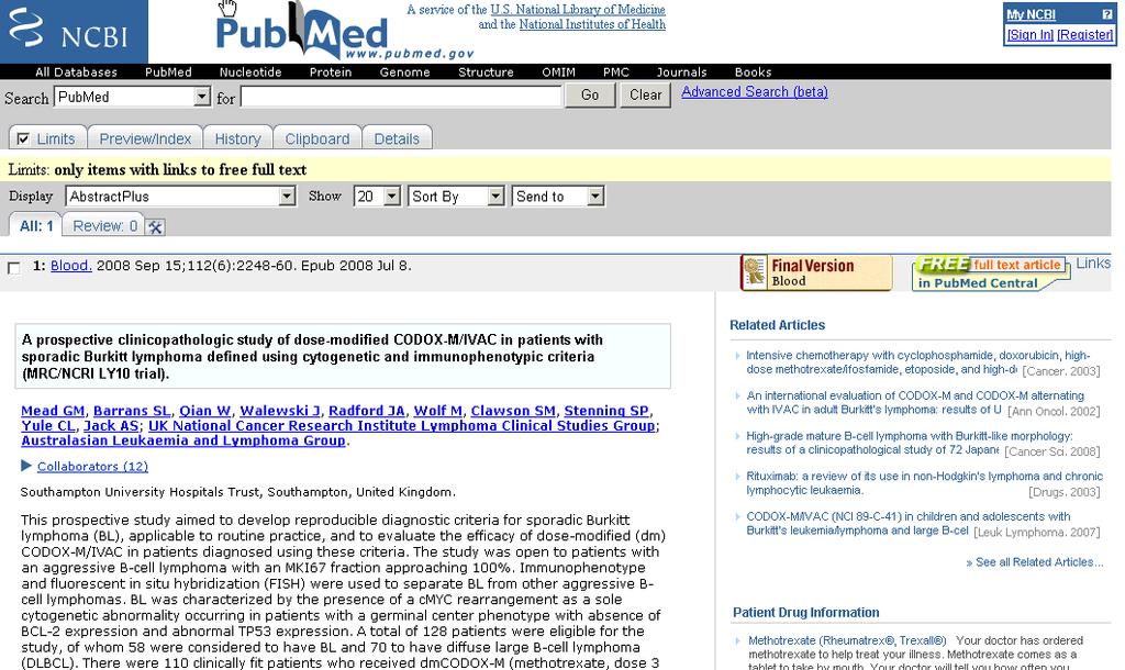... To PubMed Journal Citation 16-17