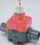 DM SERIES DIAPHRAGM VALVES - DIRECT ACTING PNEUMATIC W/STROKE LIMITER & POSITION INDICATOR Pressure: up to 115 psi at 73 F depending upon the available control pressure Sizes: 1/2" 2" End Connection