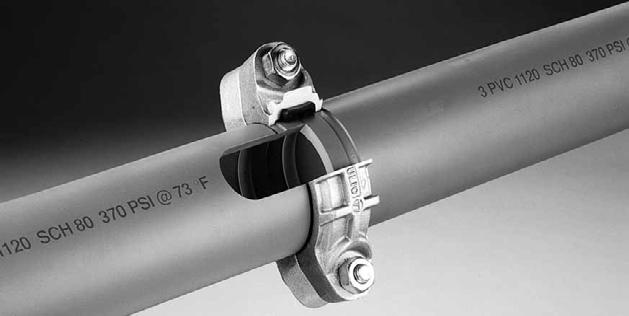 Joints are mechanically locked to produce a secure, leak-tight connection under pressure or vacuum. (See coupling manufacturer s product information for details on pressure capabilities.