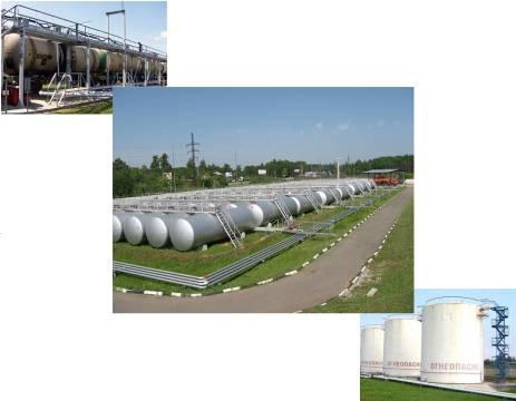 Storage plant Finished products which are received at the site of destruction and distillation complex: - Gasoline