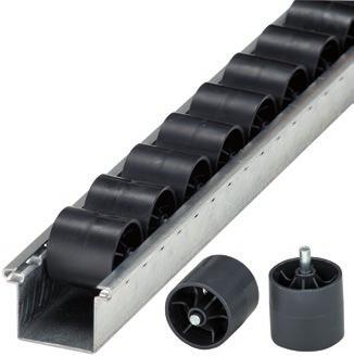 Made from high-quality plastic, with outstanding conveying qualities and a broad running surface, these rollers are ideal for all types of storage units.