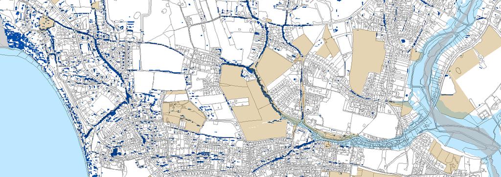 Environment Agency Flood Zone 2 () Potential Surface Water Flow Routes and Ponding