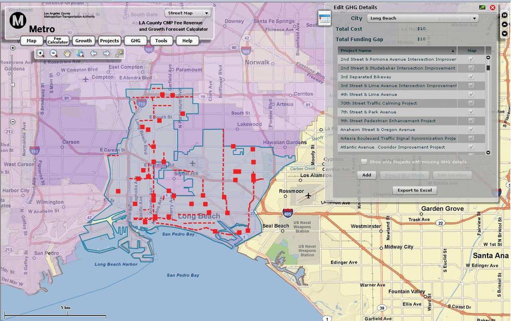 Case Study 2: Long Beach 50 Municipal Project Data Needs Project Lists for November 17 th Workshop Project details required: Project etent Estimated cost Date of