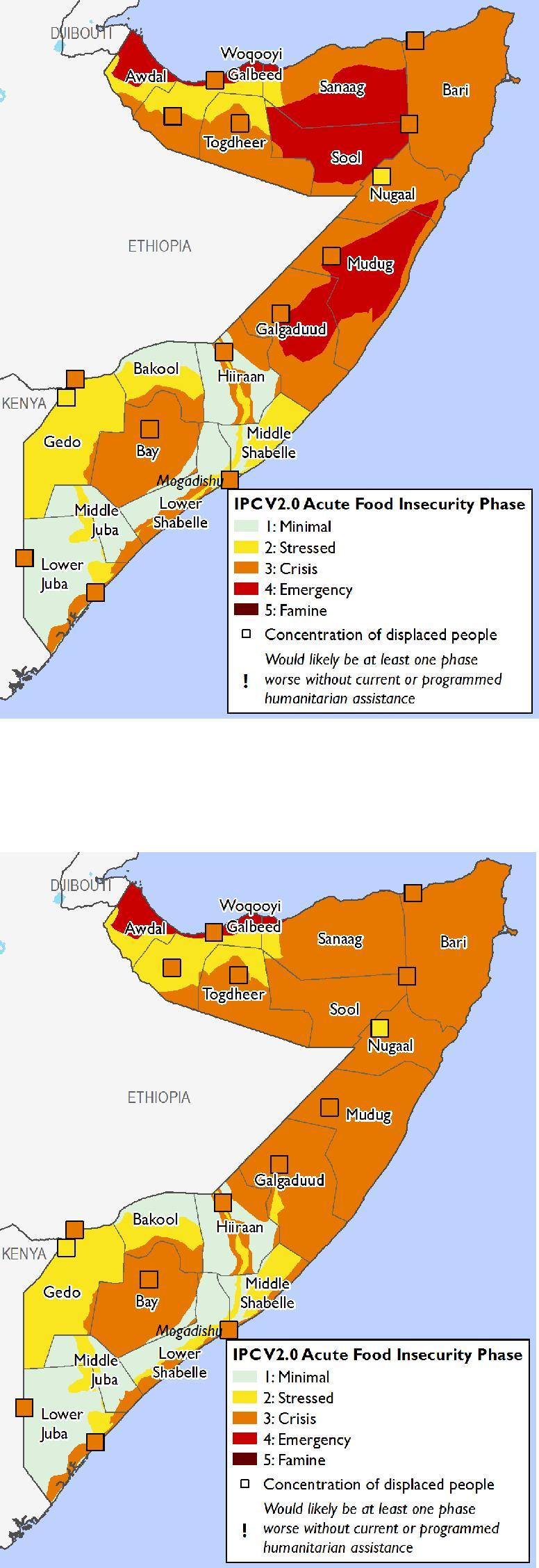 NATIONAL OVERVIEW Current Situation The October to December 2017 Deyr rainy season was the fourth consecutive below-average season in Somalia, and rainfall totals ranged from 10 to 60 percent below