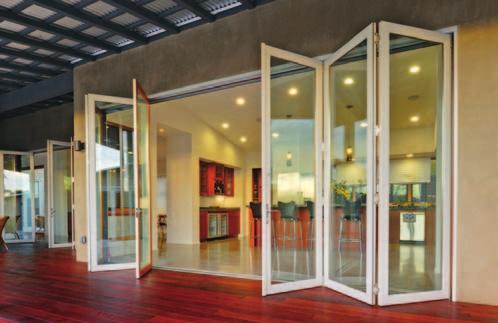 Heavy duty extruded aluminum in frame, sill and door stiles.