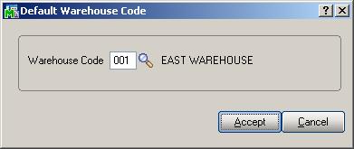 Figure 2 Figure 3 Sales Order and S/O Invoice Entry The warehouse code on the document header will initially default to the warehouse code associated with the User Code.