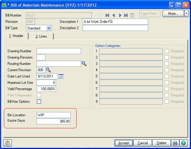 PRE-SETUP CUSTOMIZER UDFS Appendix III UDF fields can be added to fine tune the system. Following describes each field. A customizer import file is provided in the mas90\acs_group\bin_customizer.