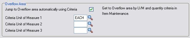 When setting up overflow settings, be sure to designate the number of items that warrants putting away