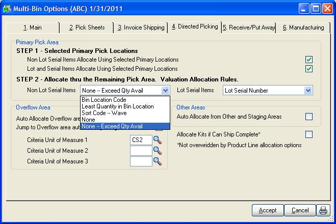 Sales Orders and Picking Sheets INTRODUCTION TO SALES ORDER AND PICKING SHEET OPTIONS INVENTORY MANAGEMENT > SETUP MENU Multi-Bin provides very specific options that allow users to customize how