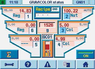 GRAVInet control The operating unit can either be mounted on the GRAVICOLOR or operated remotely.