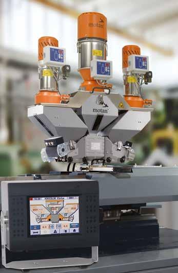 MINICOLOR G with two dosing modules METRO VL METRO VL G MINICOLOR G enables easy addition of regrind. Due to automatic calibration, the commissioning time is extremely short.