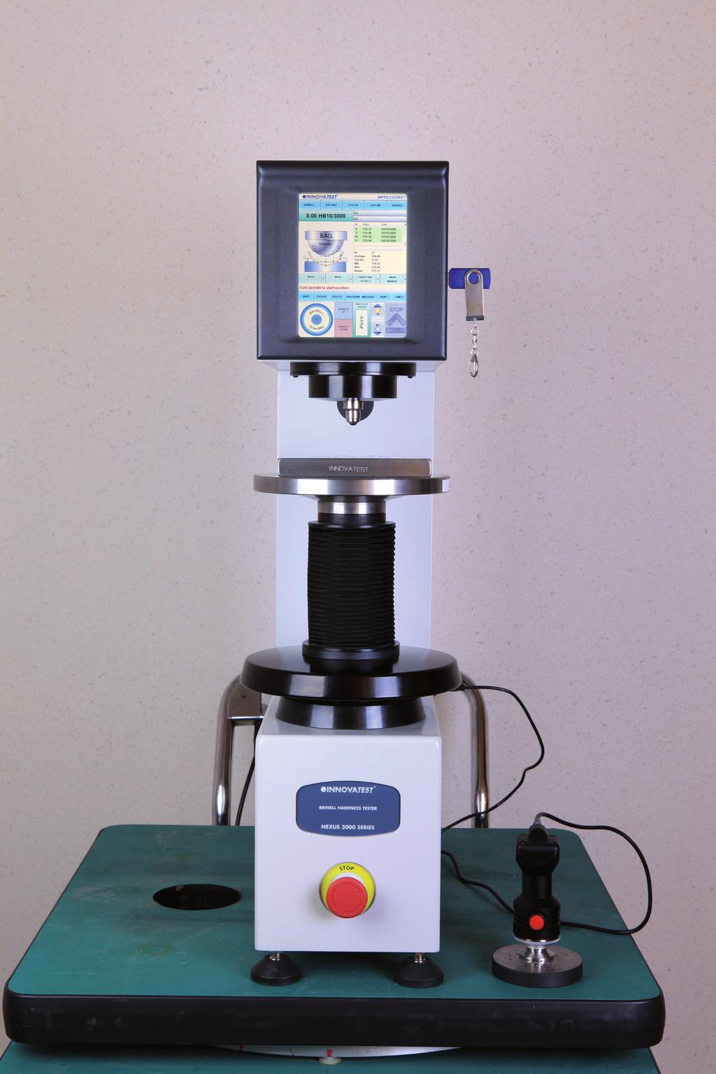 Features Top quality compact Brinell hardness tester with video measuring system. Load cell, closed loop, force application system. Test forces starting from 62.5kgf/612N up to 3000kgf/29kN.