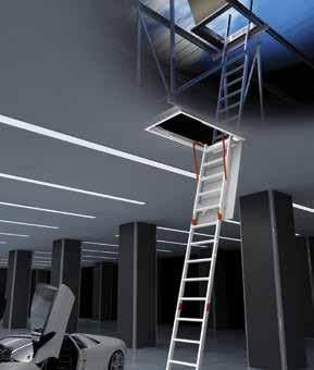 144 DESIGNED & ENGINEERED FOR HIGHER PURLIN ROOF CONSTRUCTION VISTA MAXI SPECIFICATIONS frame width 778mm rung spacing 300mm 1623mm rung width 525mm The Vista Maxi Fold Down Access Ladder System