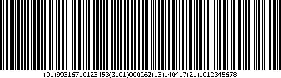 A single 2D barcode can hold a significant amount of information and may remain legible even when printed at a small size or etched onto a product.