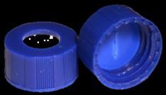 040" Thick, tan PTFE/white easy pierce silicone inserted into a 9mm Blue Ribbed ST2445-X.