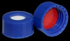 040" Thick, Slit, Blue PTFE/ White Silicone inserted into a 9mm Blue