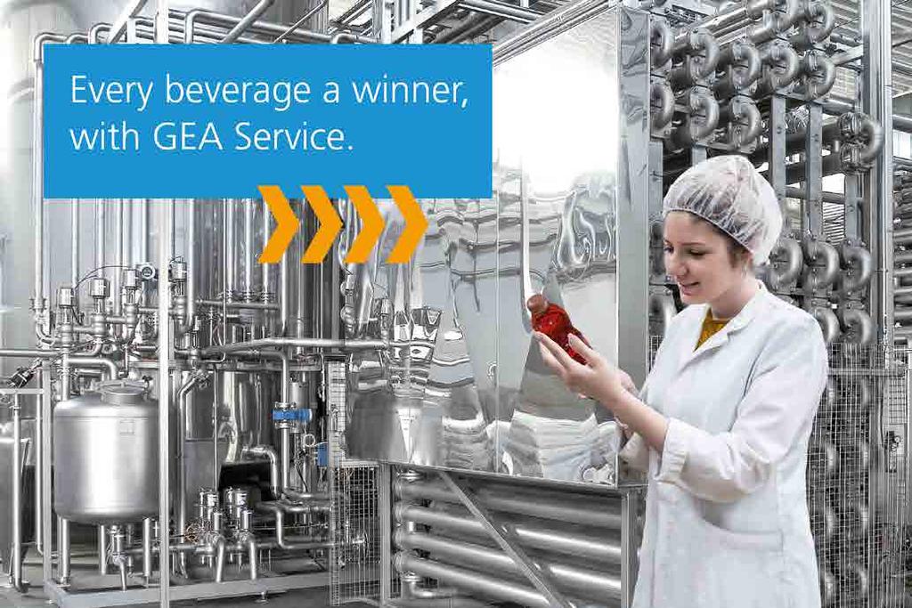 18 SOLUTIONS FOR NON-ALCOHOLIC BEVERAGE APPLICATIONS GEA Service For your continued success GEA Service works alongside our customers in close partnership, supporting them throughout the entire life