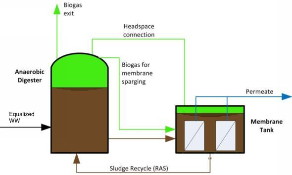 receive effluent from a line feeding the existing Upflow Anaerobic Sludge Blanket (UASB) digester and to achieve a treatment performance consistent with the city s sewer discharge regulations.