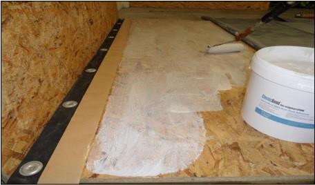 Preparing the Roof Surface The epdm rubber roof system will adhere to wood, wood fibreboard and lightweight concrete. This product may NOT be applied to polystyrene insulation.