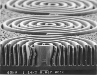 In ref. [9] regular pores with sides ranging from 2 µm up to 15 µm and pitch variation up to 100% were fabricated on the same 2.4 4 Ω cm silicon substrate.