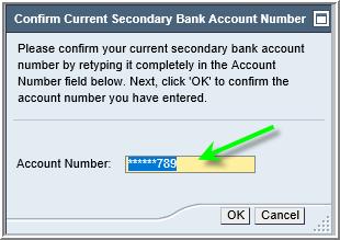 The first option is Change Amount or Percentage of Bank Account. 4.2.