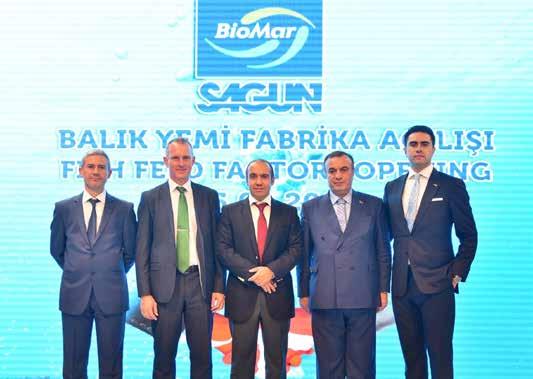 Company News JV feed factory officially opened in Turkey From left to right: Bora Aydemir, General Manager of BioMar-Sagun, Ole Christensen, Vice President, BioMar EMEA Division, Carlos Diaz, CEO of