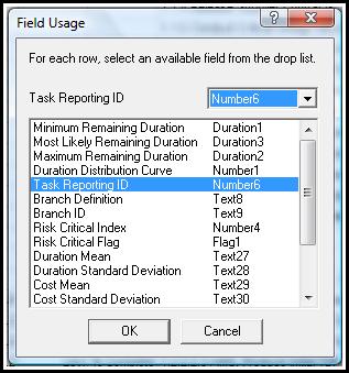 The new data field selection is reflected in the Field Usage box.