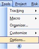 Select Settings in Microsoft Project Microsoft Project has several settings that need to be checked and possibly modified prior to