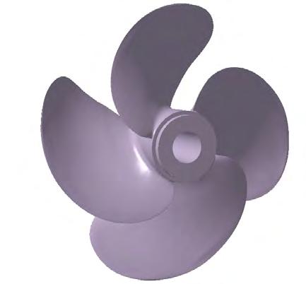 3.2 MESH GENARATION USING HYPERMESH Fig:1 Final solid model of propeller The solid model is imported to HYPERMESH 10.0 and hexahedral mesh is generated for the same.