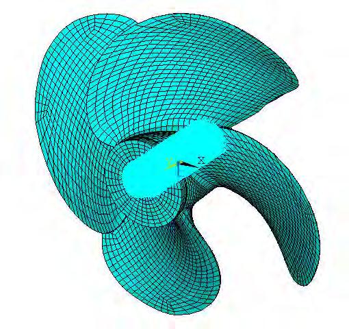 Fig:4 Propeller FE model in ANSYS 4.