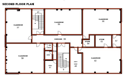purposes of planning to give a more accurate representation. The floor plan is shown below.