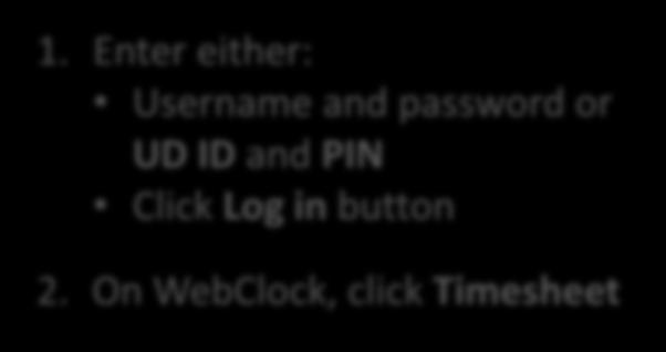 and PIN Click Log in