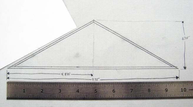 Truss Construction Procedure 1. Create a template of truss1 on a sheet of graph paper. Use an overall width of 9.75 in.
