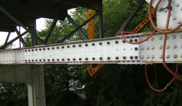 to existing cover plates in other locations; replace rivets with bolts Add new bracing members to deficient compression members with long, unbraced lengths, where necessary Rehabilitate gusset-plate