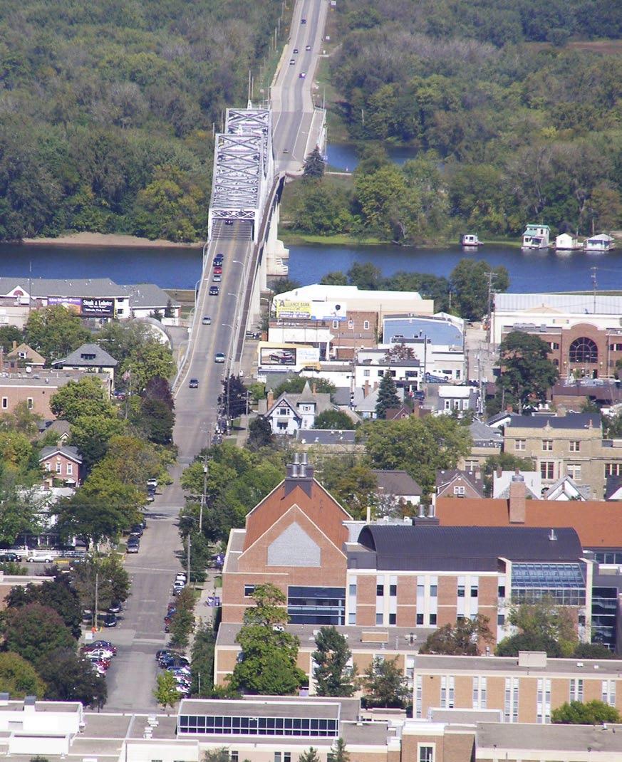 1. Introduction The Trunk Highway 43 Mississippi River crossing bridge (Winona Bridge, Bridge 5900, Figure 1) was opened in 1942 and connects downtown Winona to Latsch Island, and further north, to