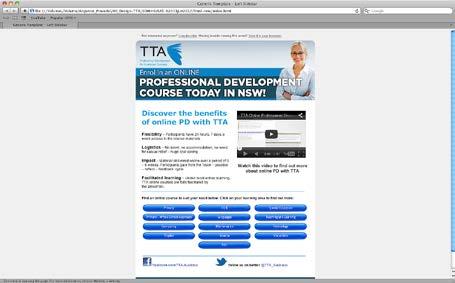 TTA s digital marketing The TTA website allows teachers to refer back to courses they have interest in and find contributors by easy to use search functions.