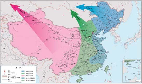 Development Plan (2016-2020) Attraction Zone of Goods West Corridors: transit through Lianyungang-Lanzhou, Lanzhou-Alataw Central Corridors: transit through
