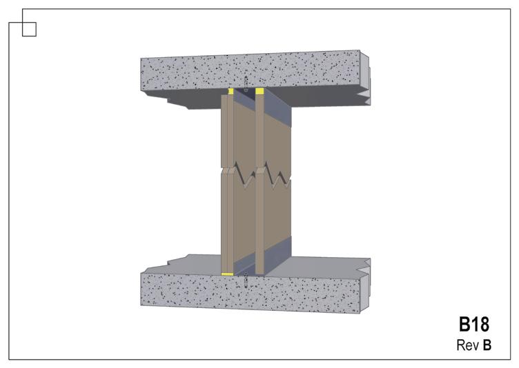 Drywall Construction and expansion Joints 2 hour Shaft Wall Systems SYSTem SYSTem diagram TeST ReFeRenCeS 5max Recessed system 25mm T-Junction between concrete wall and shaft wall Typical control
