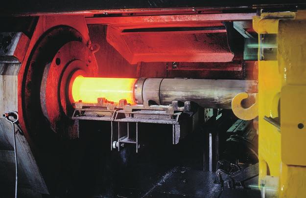 special profiles During hot extrusion a steel block, after leaving the furnace, is pressed into a profile bar
