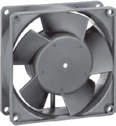 IP68 DC axial fans Series 3300U 92 x 92 x 32 mm Material: Fiberglass-reinforced composite Impeller: PA Electronic housing: PBT Fully integrated electronic commutation Protected against reverse